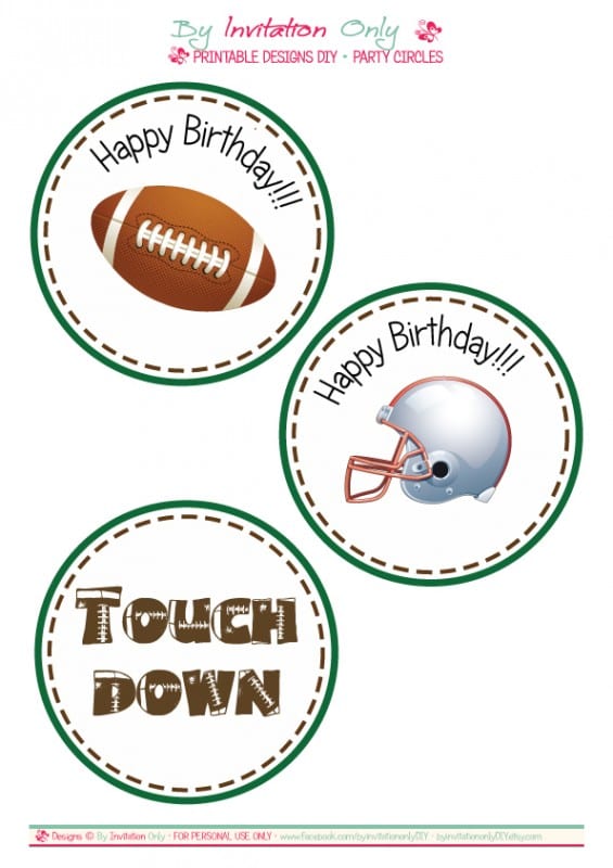 FREE Football Party Printables from By Invitation Only DIY Catch My Party