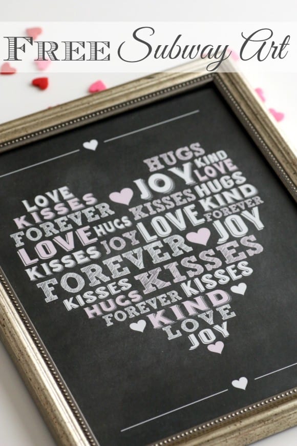 Free printable chalkboard subway art