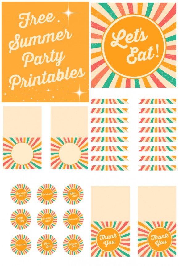 Free Summer Party Printables from Printabelle Catch My Party