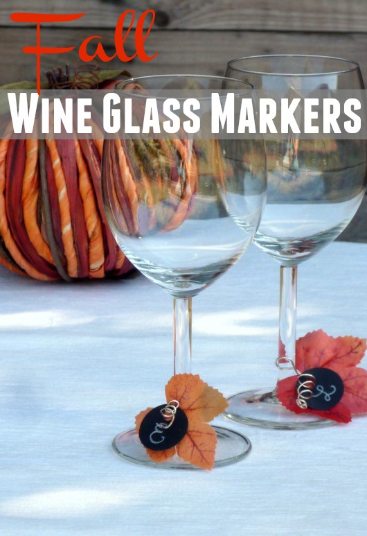 Fall wine glass marker DIY | CatchMyParty.com