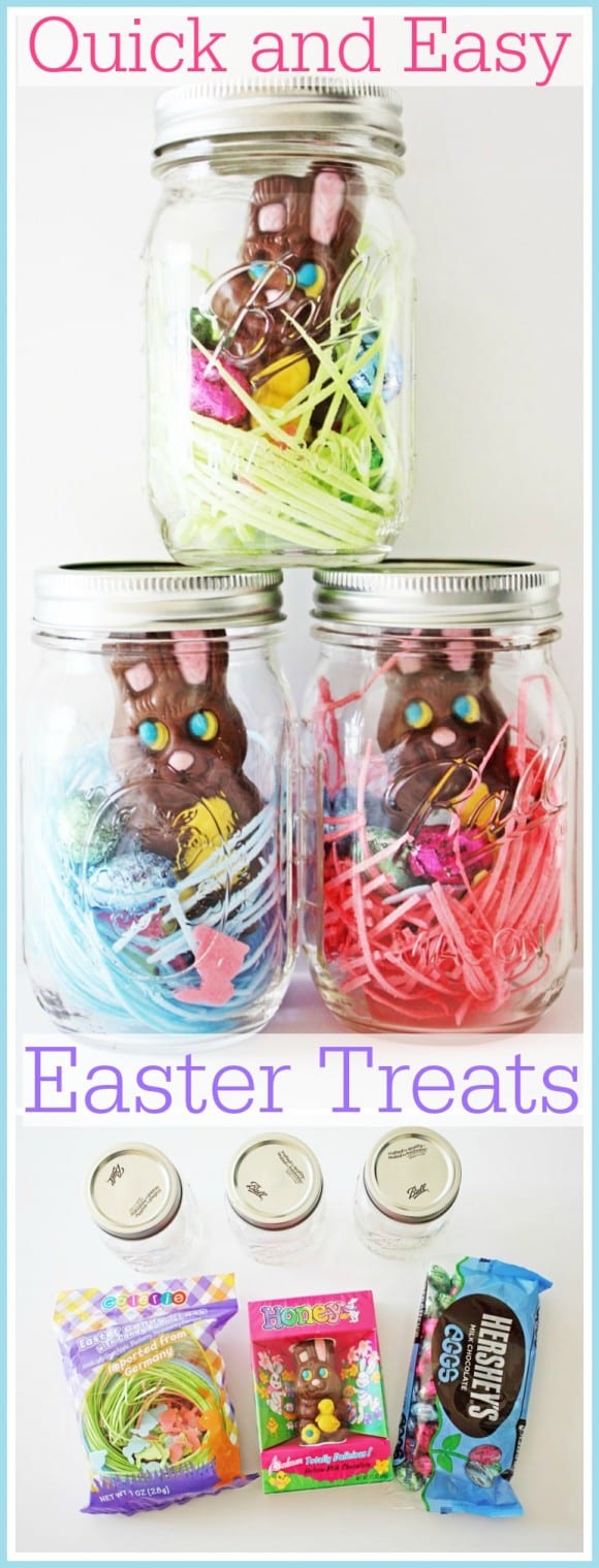 Quick and Easy Mason Jar Easter Treats | CatchMyParty.com