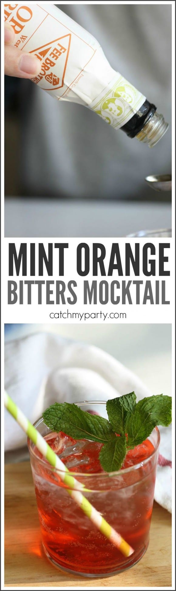 Mint Orange Bitters Mocktail Recipe Catch My Party