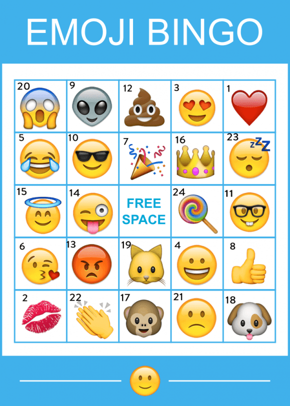 Free Printable Emoji Bingo Game | Catch My Party