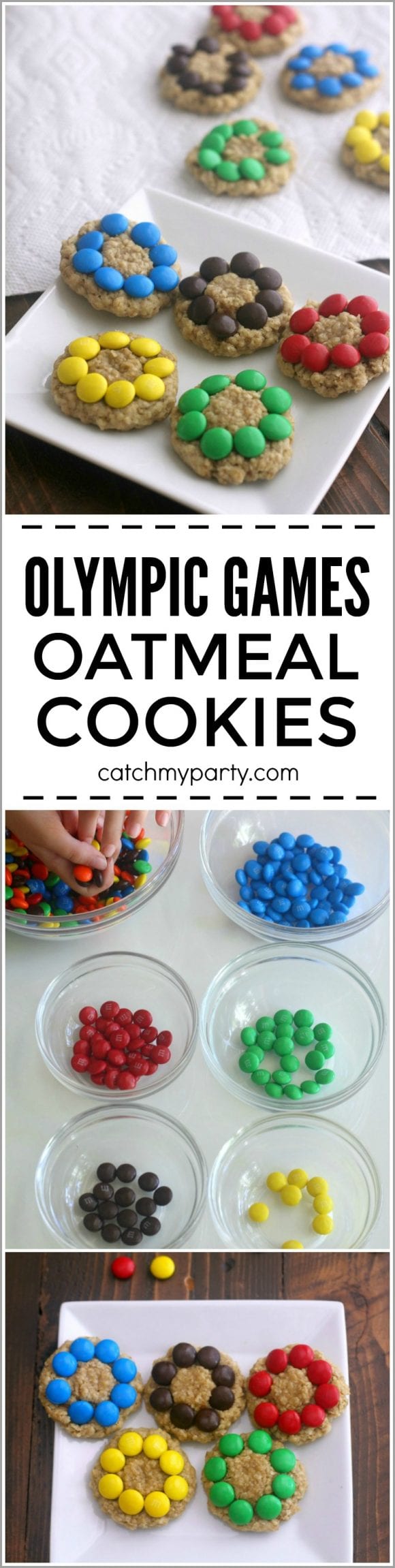 Olympic Games Oatmeal M&M Cookies | CatchMyParty.com