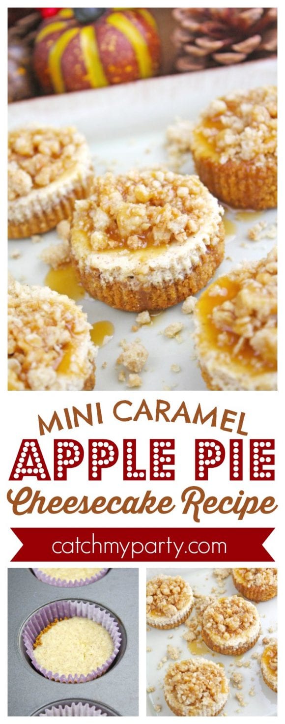 Mini Apple Pie Cheesecake Recipe | CatchMyParty.com