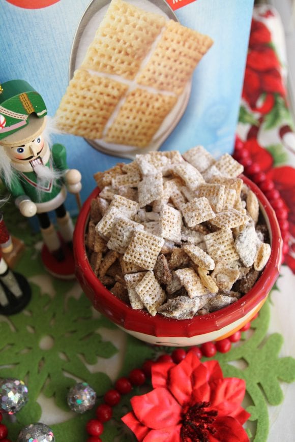 Salted Caramel Muddy Buddies Recipe | CatchMyParty.com