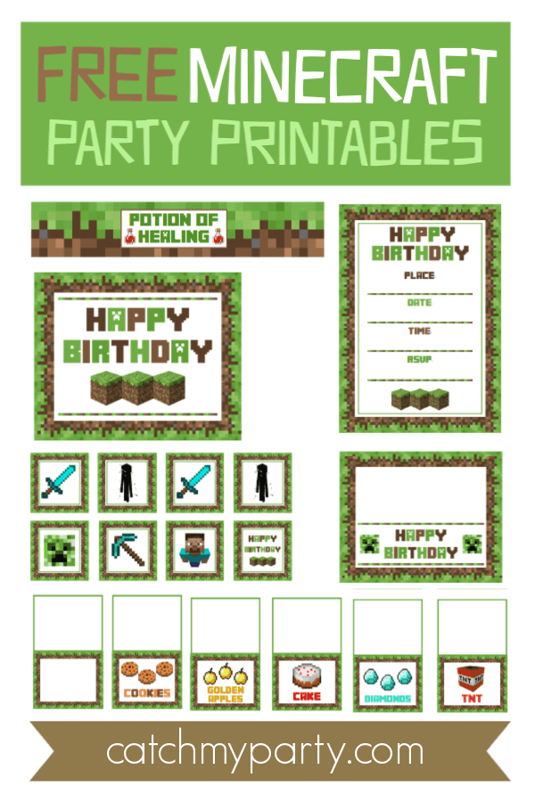 Free Minecraft Printables Food Labels Printable Blog