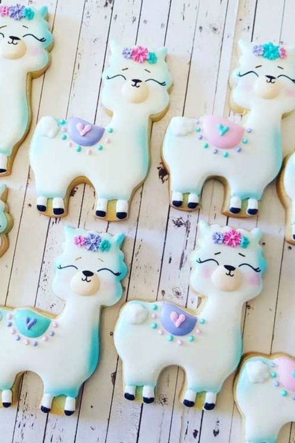 Cute Llama sugar-coated cookies
