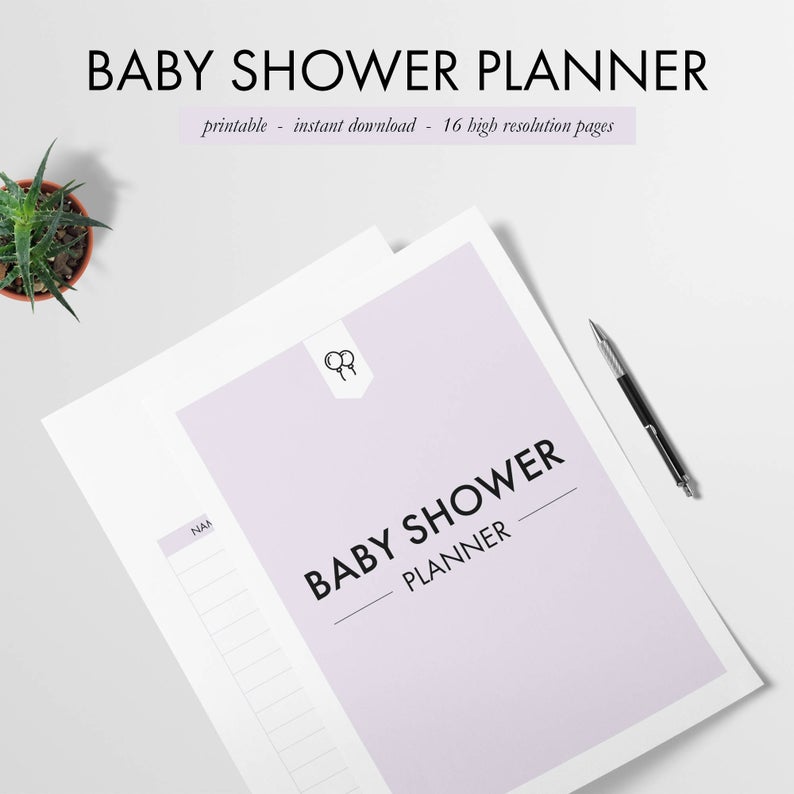 Baby Shower Organizer Oh Baby Pregnancy Planner Pregnancy Planner Gift Trimester Symptoms