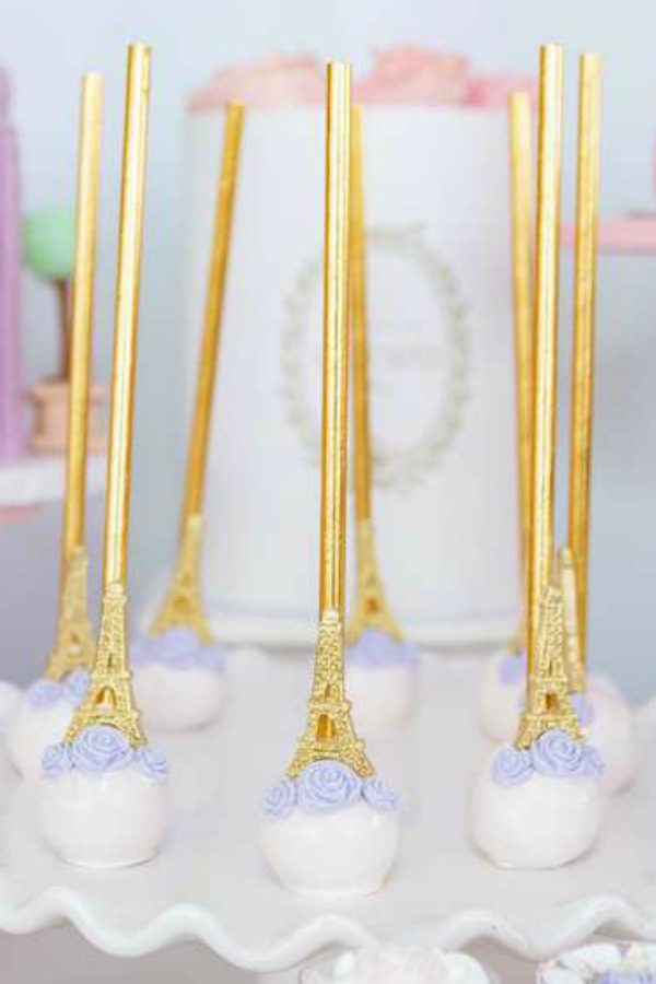 Parisian-inspired cake pops