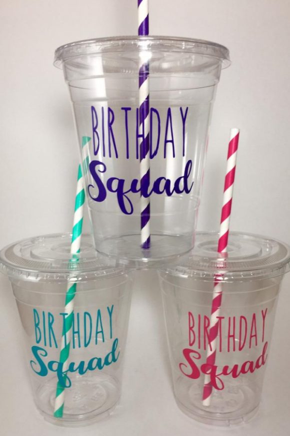 The Best 21 Social Distancing Party Food Ideas Disposable Birthday Squad Party Cups | CatchMyParty.com Disposable Birthday Squad Party Cups