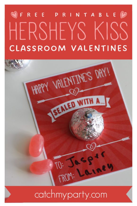 Showering You With Kisses Valentine Printable | Michelle Paige Blogs