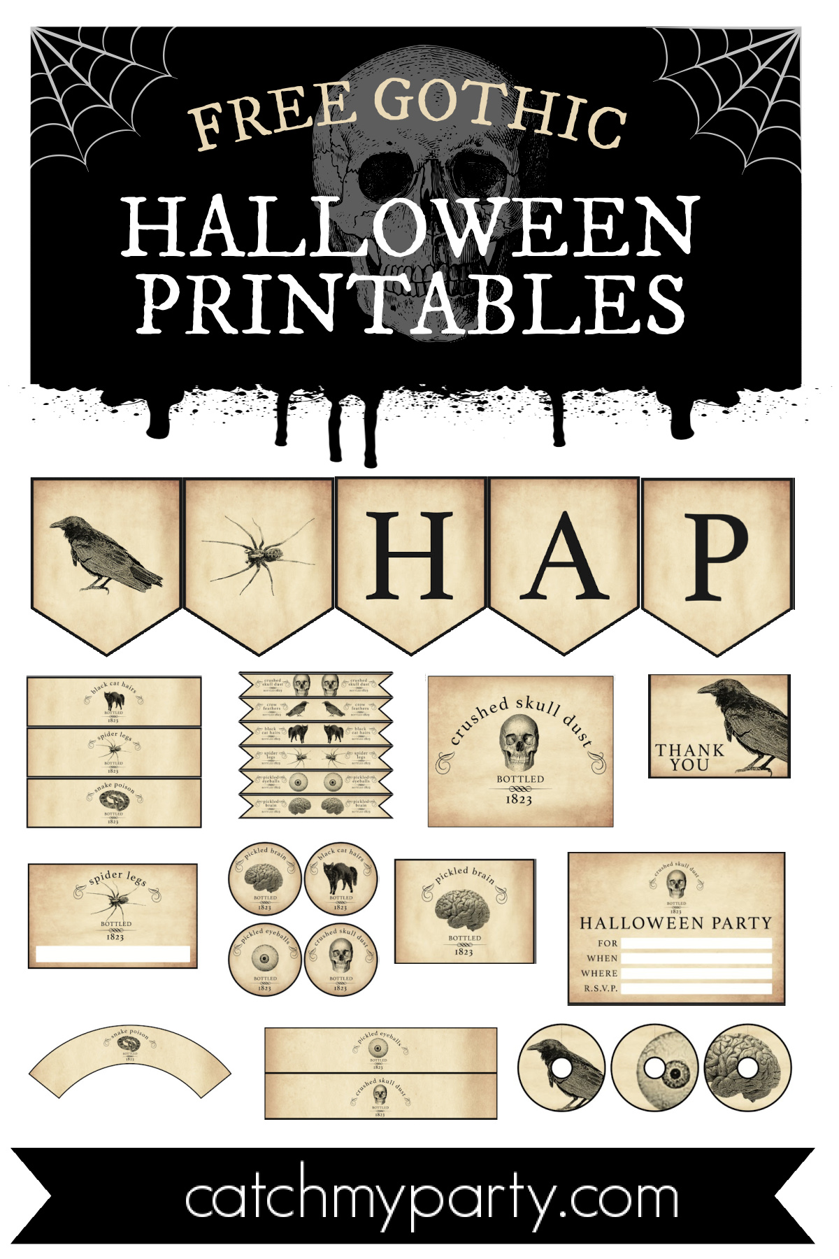 Halloween Party Printables Skeleton Free Printable Halloween Party