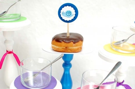 A melamine plate with a donut