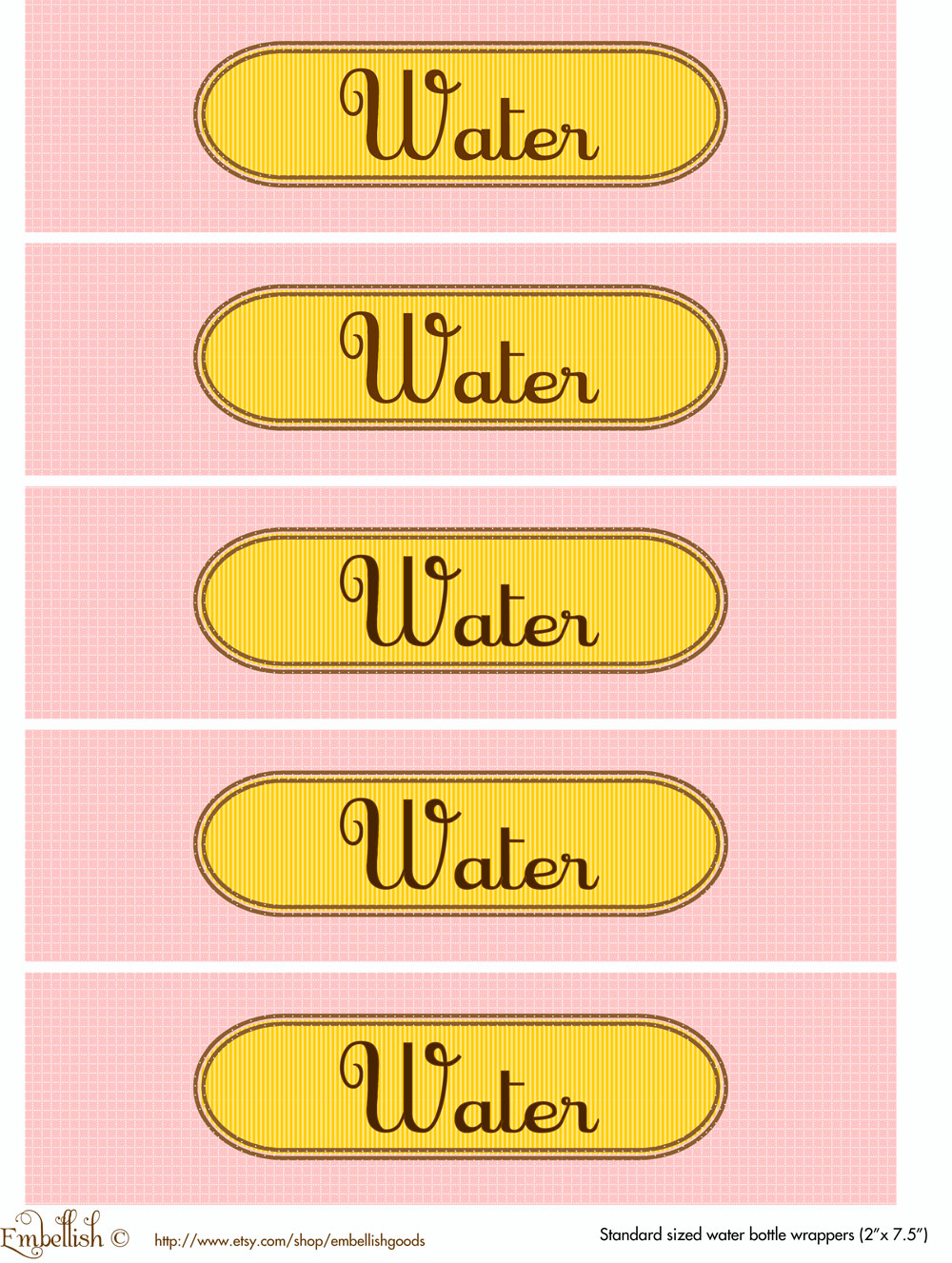 FREE Pink and Yellow Party Printables From Embellish | Catch My Party