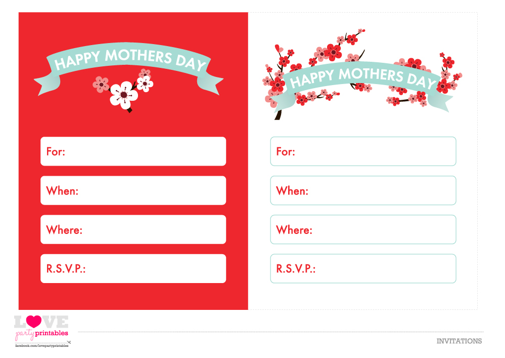FREE Mother's Day Printables from Love Party Printables | Catch My Party