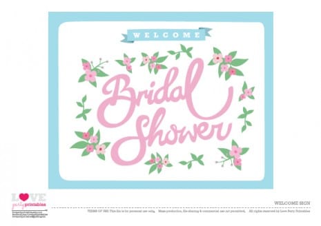 FREE Bridal Shower Party Printables from Love Party Printables | Catch ...