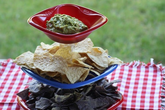 BBQ Tiered Serving Tray DIY | CatchMyParty.com BBQ Tiered Serving Tray DIY | CatchMyParty.com