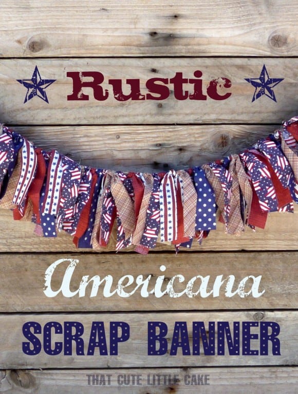 July 4th Patriotic Scrap Fabric Banner DIY | CatchMyParty