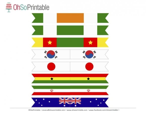 FIFA World Cup Soccer 2014 Free Party Printable Flags | Catch My Party.com