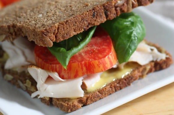 Lemon garlic aioli on a turkey sandwich | CatchMyParty.com
