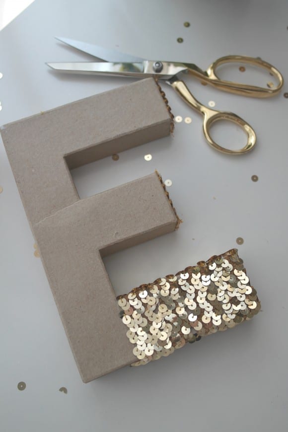 Step 4 - Sequin Monogram letter