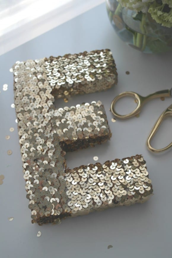 Step 6 - Sequin Monogram letter