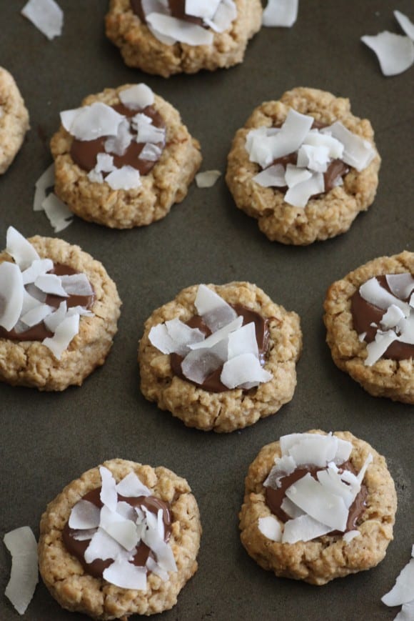 Coconut Nutella Oatmeal Cookie Recipe | CatchMyParty.com