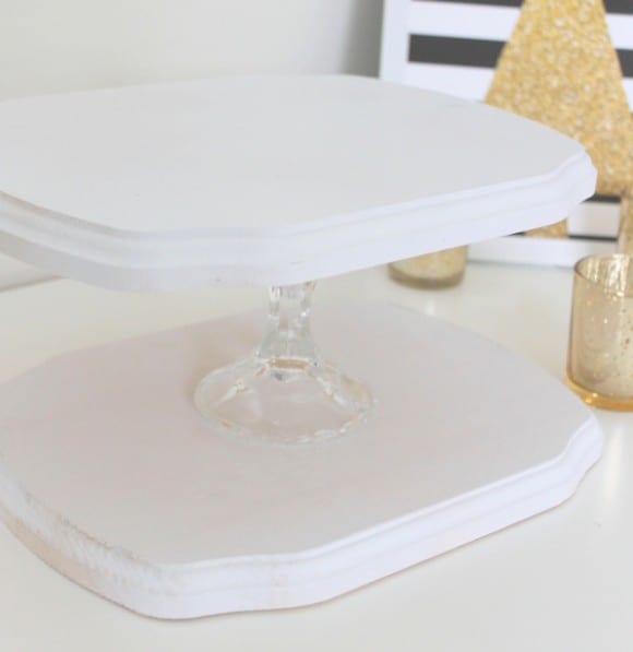 Assembly of Cupcake Stand DIY | CatchMyParty.com