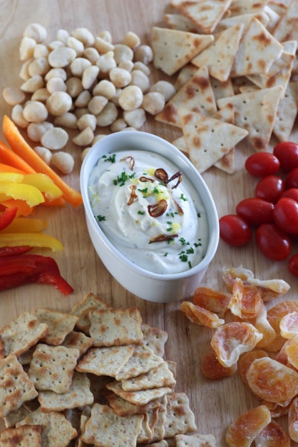 Lemon chive goat cheese dip recipe | CatchMyParty.com