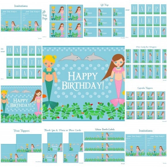 Mermaid-Printables | CatchMyParty.com