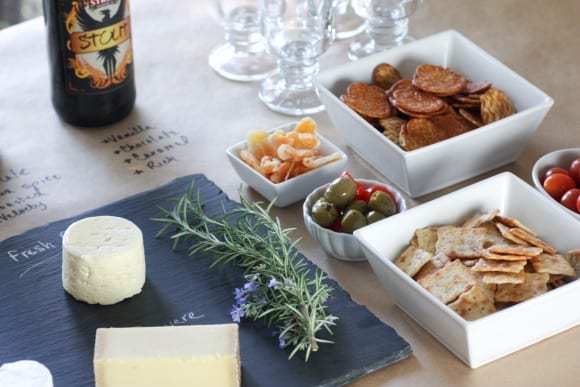 Beer and cheese tasting party