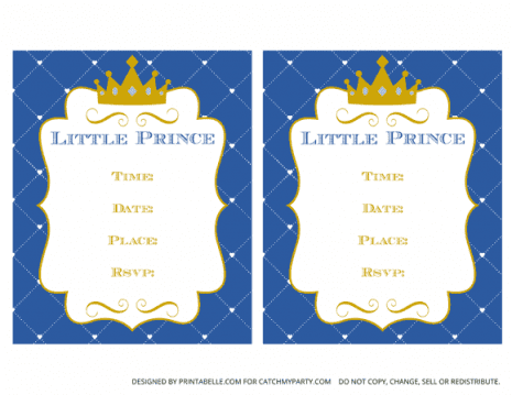 Download These Charming Free Prince Party Printables! | Catch My Party