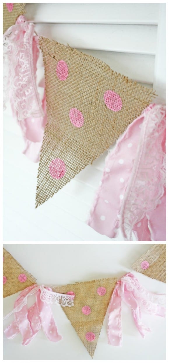 Shabby Chic Bunting | CatchMyParty.com