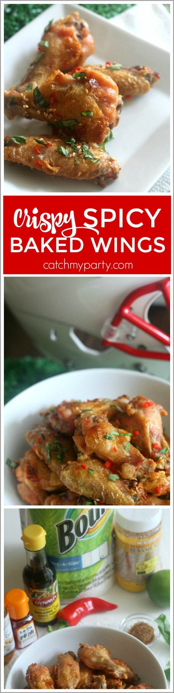 Crispy Spicy Baked Chicken Wings | CatchMyParty.com Crispy Spicy Baked Chicken Wings | CatchMyParty.com