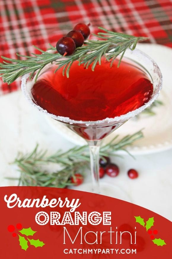 Christmas Cranberry Orange Martini | CatchMyParty.com