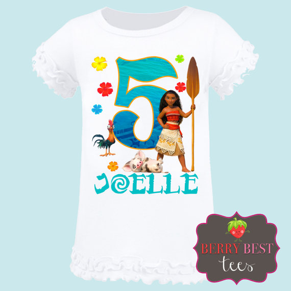 Moana Birthday Tee Shirt | CatchMyParty.com