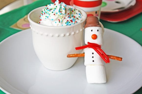 Snowman Hot Chocolate | CatchMyParty.com