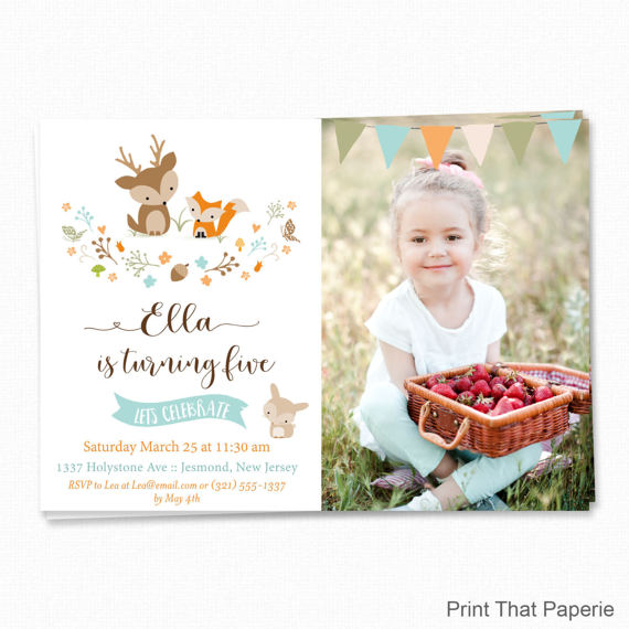 Woodland party Invitation | CatchMyParty.com