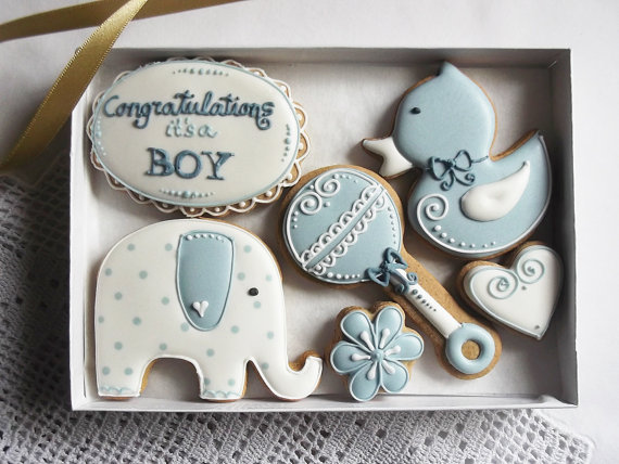 Boy baby shower party supplies - Cookies | CatchMyParty.com Boy baby shower party supplies - Cookies | CatchMyParty.com