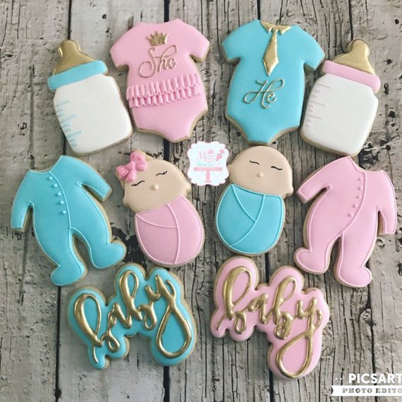 Gender Reveal party supplies - Cookies | CatchMyParty.com Gender Reveal party supplies - Cookies | CatchMyParty.com