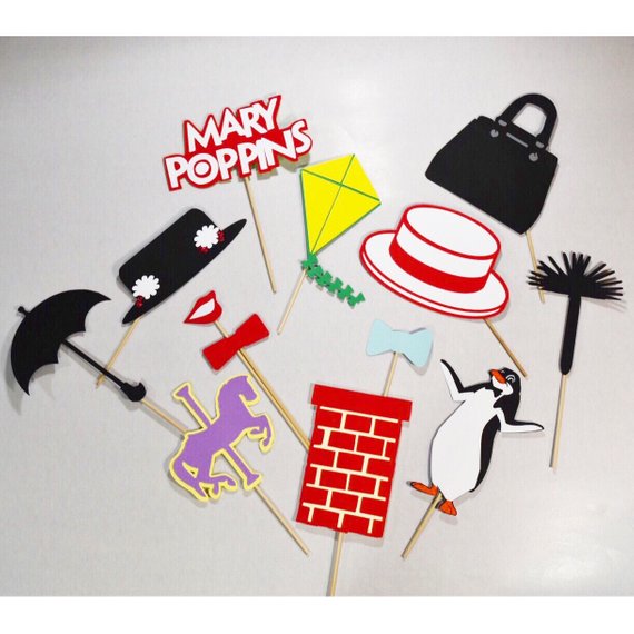 Mary Poppins party supplies - Photo Booth Props | CatchMyParty.com Mary Poppins party supplies - Photo Booth Props | CatchMyParty.com