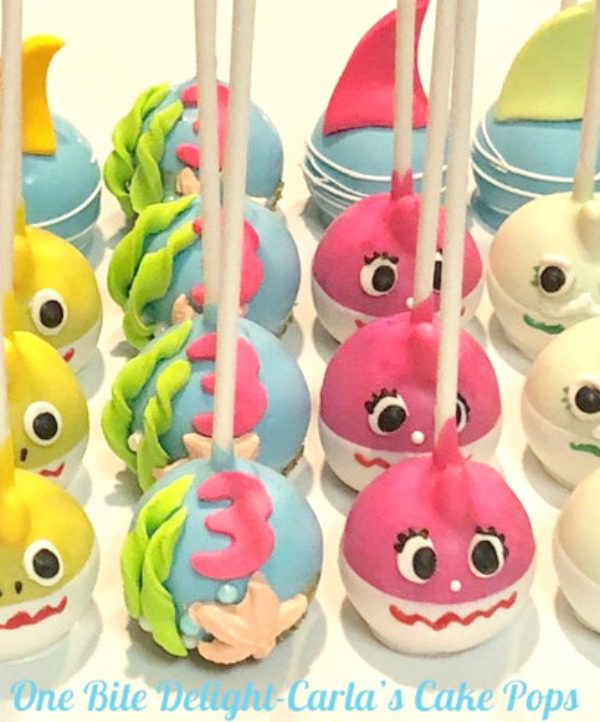 Baby Shark Cake Pops