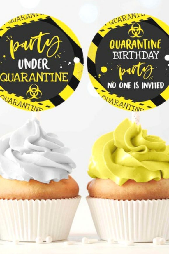 Quarantine Cupcakes | CatchMyParty.com Quarantine Cupcakes