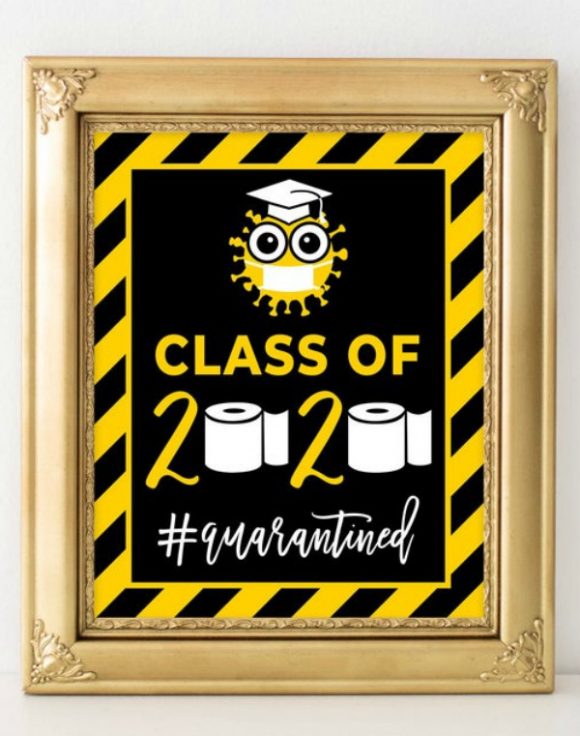 Quarantine Graduation Poster | CatchMyParty.com Quarantine Graduation Poster