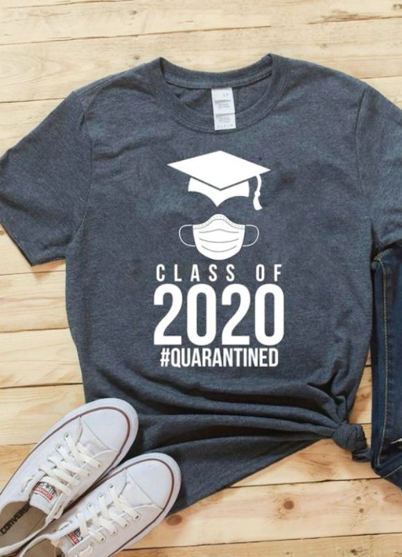 Quarantine Graduation T-Shirt | CatchMyParty.com Quarantine Graduation T-Shirt