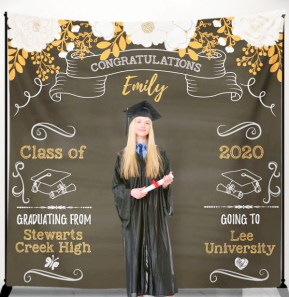 Graduation Photo Booth Backdrop 