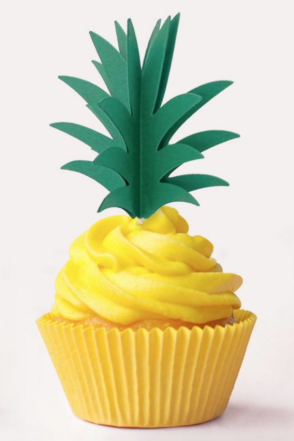 Pineapple Cupcake Toppers