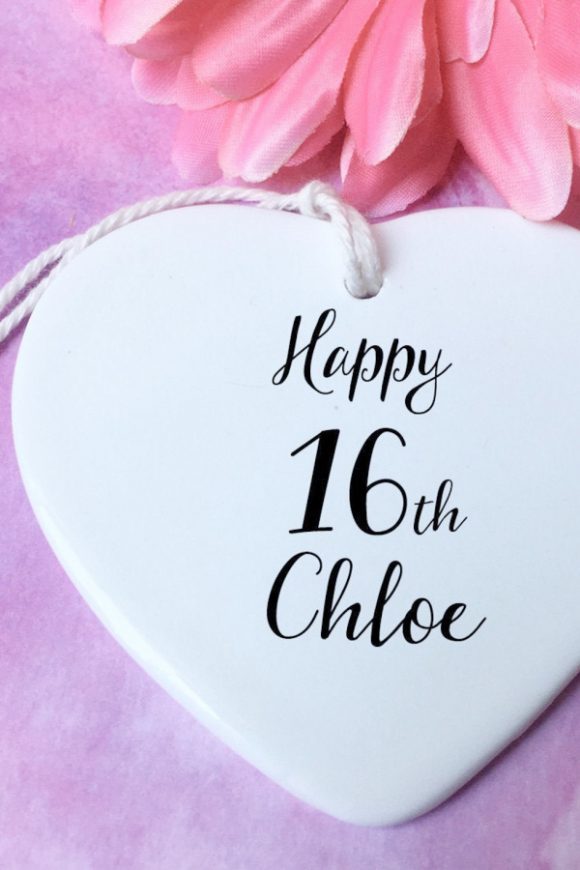 Sweet 16 Heart Ornament | CatchMyParty.com Sweet 16 Heart Ornament
