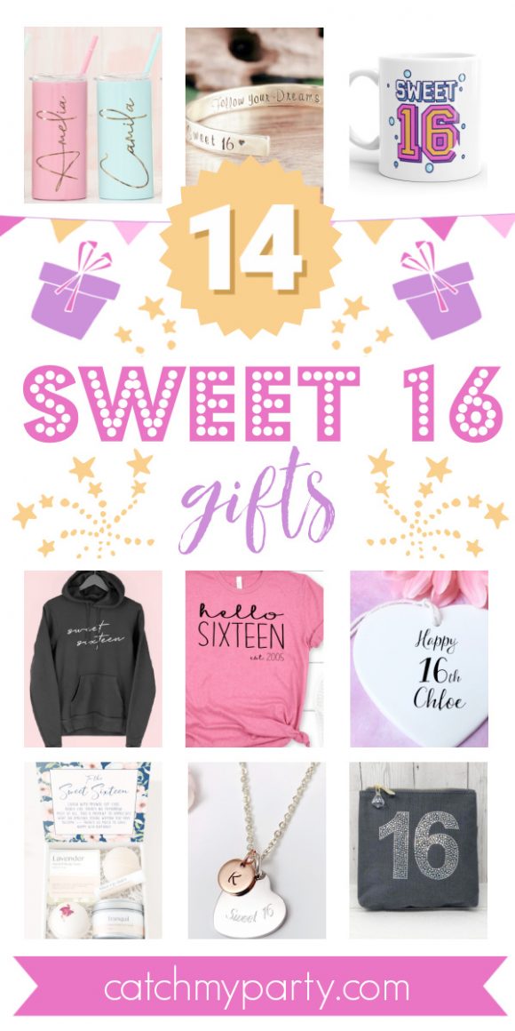 Take a Look at These 14 Pretty Sweet 16 Gifts!| CatchMyParty.com Take a Look at These 14 Pretty Sweet 16 Gifts!